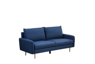 Picture of ZEN Fabric Sofa Range with Metal Legs (Dark Blue) - 3 Seater