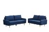 Picture of ZEN 3/2 Seater Fabric Sofa Range with Metal Legs (Dark Blue)