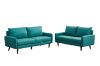 Picture of ZEN 3/2 Seater Fabric Sofa Range with Solid Wood Legs (Green)