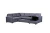 Picture of WINFLEX Fabric Sectional Pullout Sofa Bed (Grey) - Chaise Facing Right Sofa