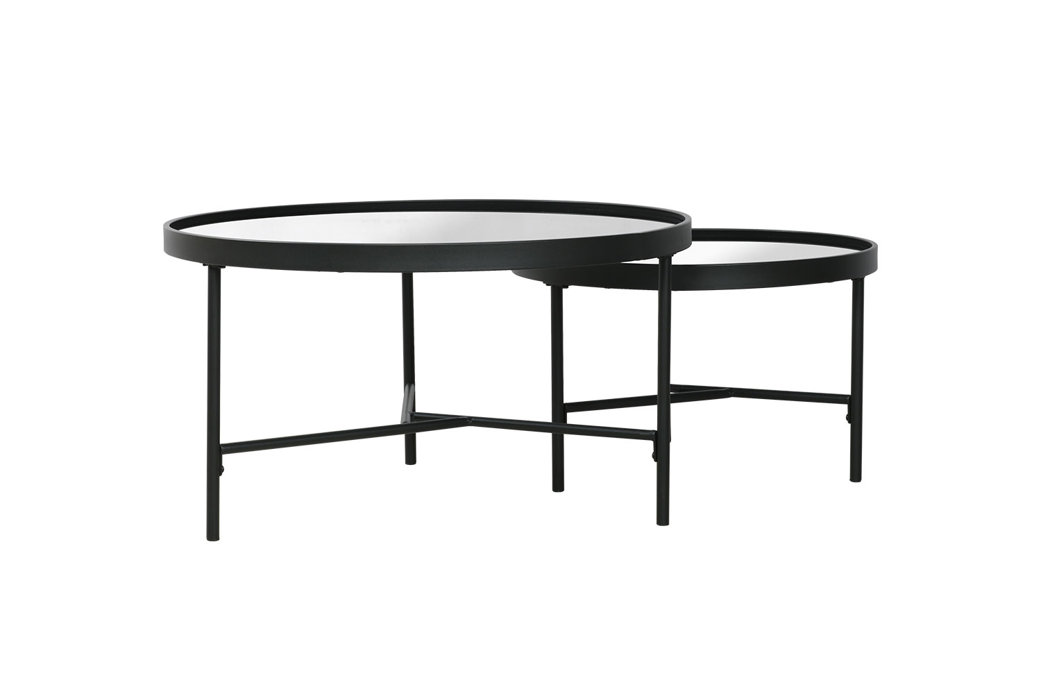 BAXTER Nesting Coffee Table Set (Glass Top)