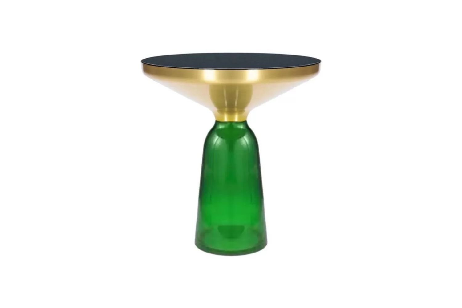 BELL D50 Tempered Glass Base Side Table in Blue/Green