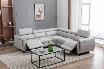 Picture of REBECCA Power Reclining Corner Sofa with USB Port  (Beige)