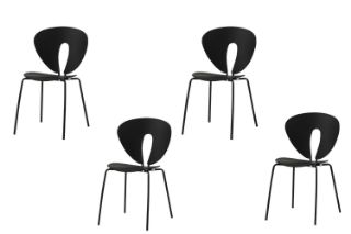 Picture of SLEEKLINE Stackable Dining Chair (Black) - 4 Chairs in 1 Carton