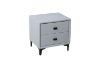 Picture of HOVER 2-Drawer Bedside Table (Silver Grey)