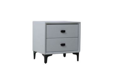 Picture of HOVER 2-Drawer Bedside Table (Silver Grey)