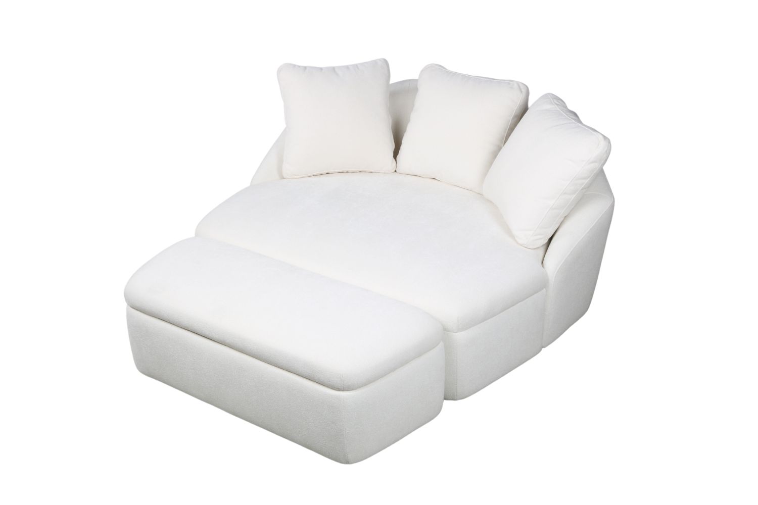 EILISH Chaise with Ottoman & Storage