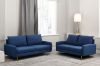 Picture of ZEN 3/2 Seater Fabric Sofa Range with Metal Legs (Dark Blue)