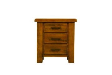 Picture of FLINDERS 3-Drawer Bed Side Table (Solid Pine Wood)