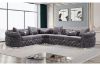Picture of PIEDMONT Chesterfield Velvet Sectional Sofa (Grey)