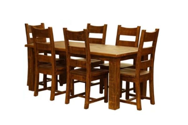 Picture of FLINDERS 180/210 7PC Solid Pine Wood Dining Set