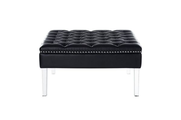 Picture of CLOVER Button Tufted Cocktail Ottoman (Dark)