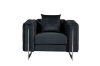 Picture of ASTRA Velvet Sofa Range (Black) - 1 Seater