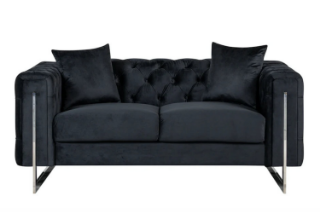 Picture of ASTRA Velvet Sofa Range (Black) - 2 Seater