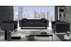Picture of ASTRA Velvet Sofa Range (Black) - 3 Seater