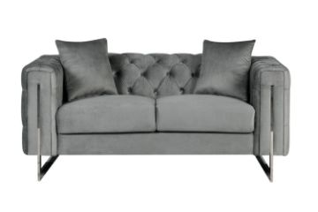 Picture of ASTRA Velvet 2 Seater Sofa (Grey)
