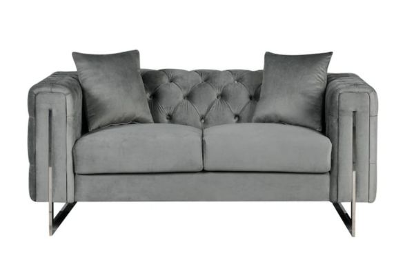 Picture of ASTRA Velvet 2 Seater Sofa (Grey)