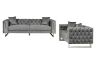 Picture of ASTRA Velvet 2 Seater Sofa (Grey)