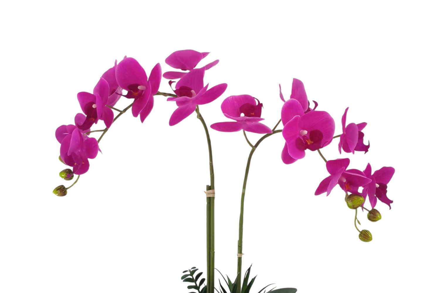 ARTIFICIAL PLANT Pink Orchid with White Vase (H55cm)