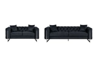 Picture of ASTRA Velvet Sofa Range (Black) - 3+2 Sofa Set