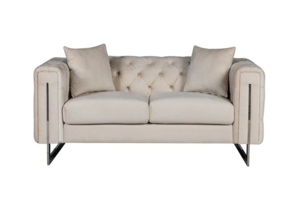 Picture of ASTRA Velvet Sofa Range (Cream) - 2 Seater