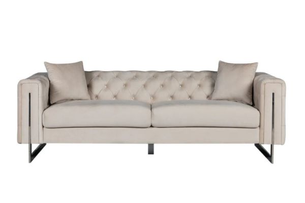 Picture of ASTRA Velvet Sofa Range (Cream) - 3 Seater