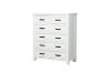 Picture of FRANCO 6-Drawer Solid NZ Pine Tallboy (White)