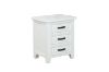 Picture of FRANCO 3-Drawer Solid NZ Pine Bedside Table (White)