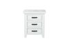 Picture of FRANCO 3-Drawer Solid NZ Pine Bedside Table (White)