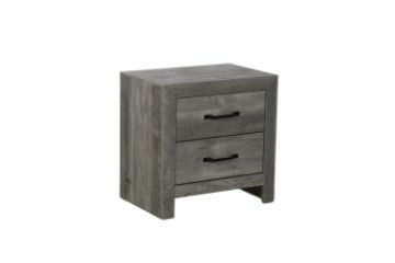 Picture of CROWN 2-Drawer Bedside Table (Grey)