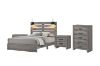 Picture of CROWN Bedroom Combo in Queen Size (Grey) - 4PC 