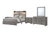 Picture of CROWN Bedroom Combo in Queen Size (Grey) - 5PC 