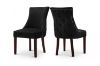 Picture of FRANKLIN Velvet Dining Chair with Solid Rubber Wood Legs (Black) - 2 Chairs in 1 Carton