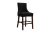 Picture of FRANKLIN Velvet Counter Chair Solid Rubber Wood Legs (Black) - 2 Chairs in 1 Carton