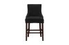 Picture of FRANKLIN Velvet Counter Chair Solid Rubber Wood Legs (Black) - 2 Chairs in 1 Carton