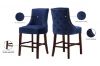 Picture of FRANKLIN Velvet Counter Chair Solid Rubber Wood Legs (Navy Blue)