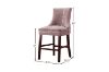 Picture of FRANKLIN Velvet Counter Chair Solid Rubber Wood Legs (Pink)