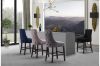 Picture of FRANKLIN Velvet Counter Chair Solid Rubber Wood Legs (Pink) - 2 Chairs in 1 Carton