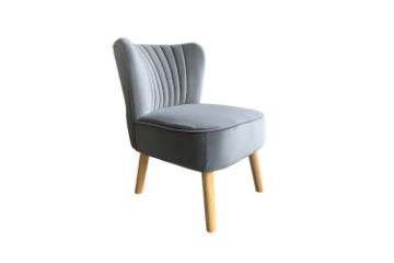 Picture of EVELYN Velvet Accent Chair (Dark Grey)