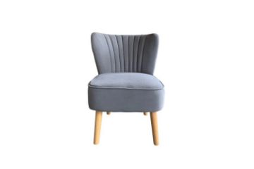 Picture of EVELYN Velvet Accent Chair (Dark Grey)