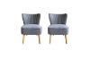 Picture of EVELYN Velvet Accent Chair (Dark Grey) - 2 Chairs in 1 Carton