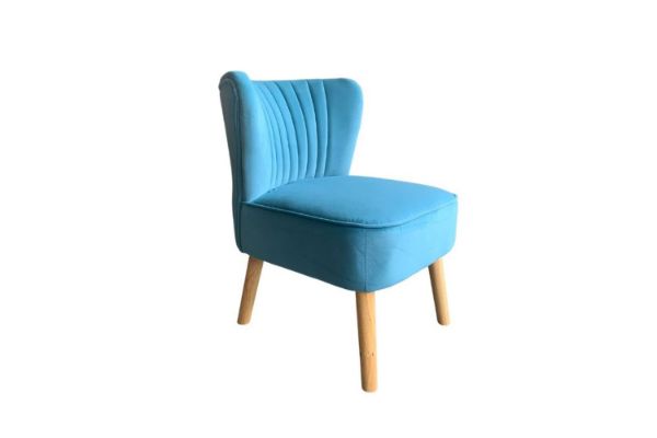 Picture of EVELYN Velvet Accent Chair (Teal)