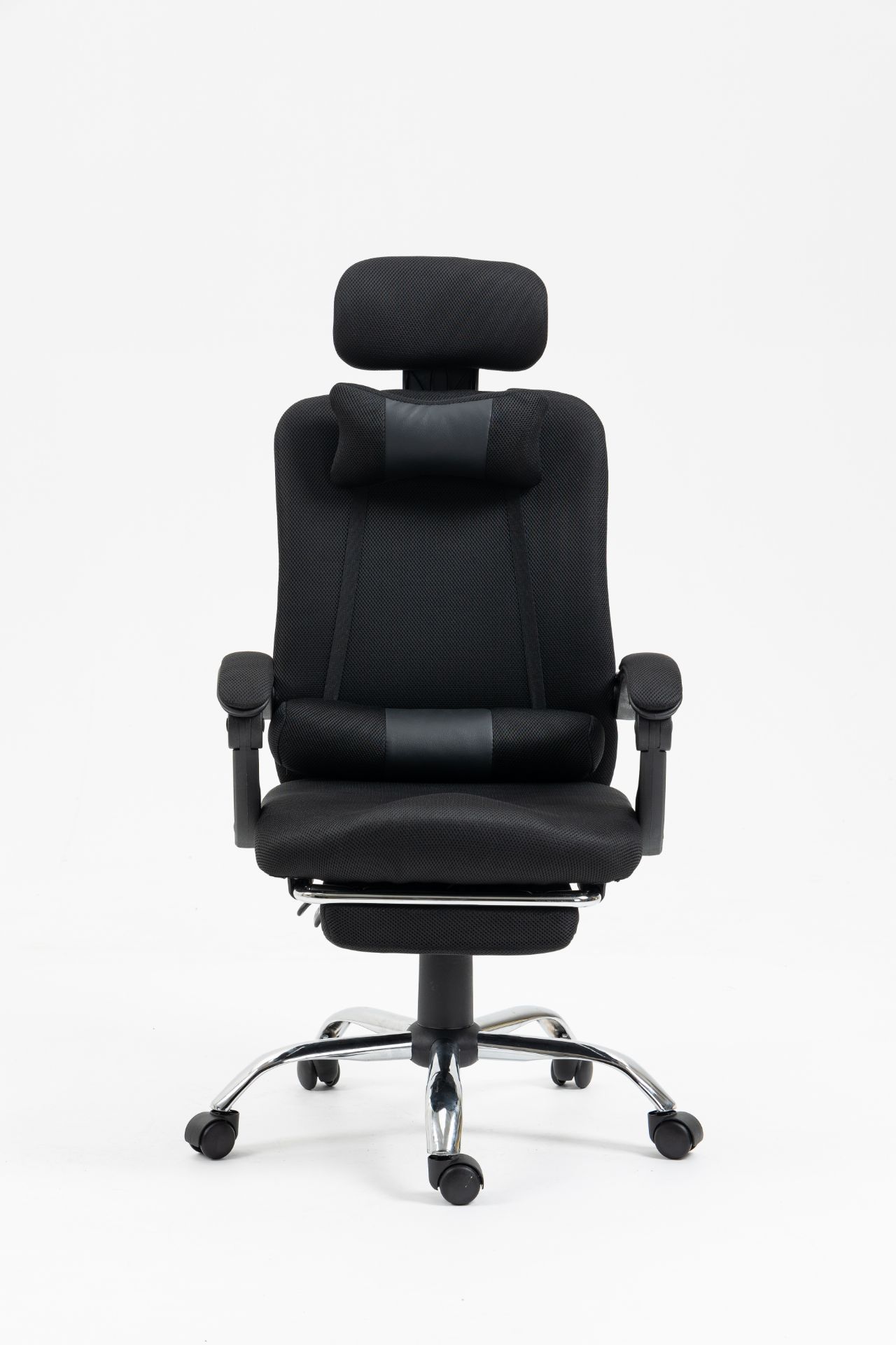 WILSON Office Chair with Footrest (Black)