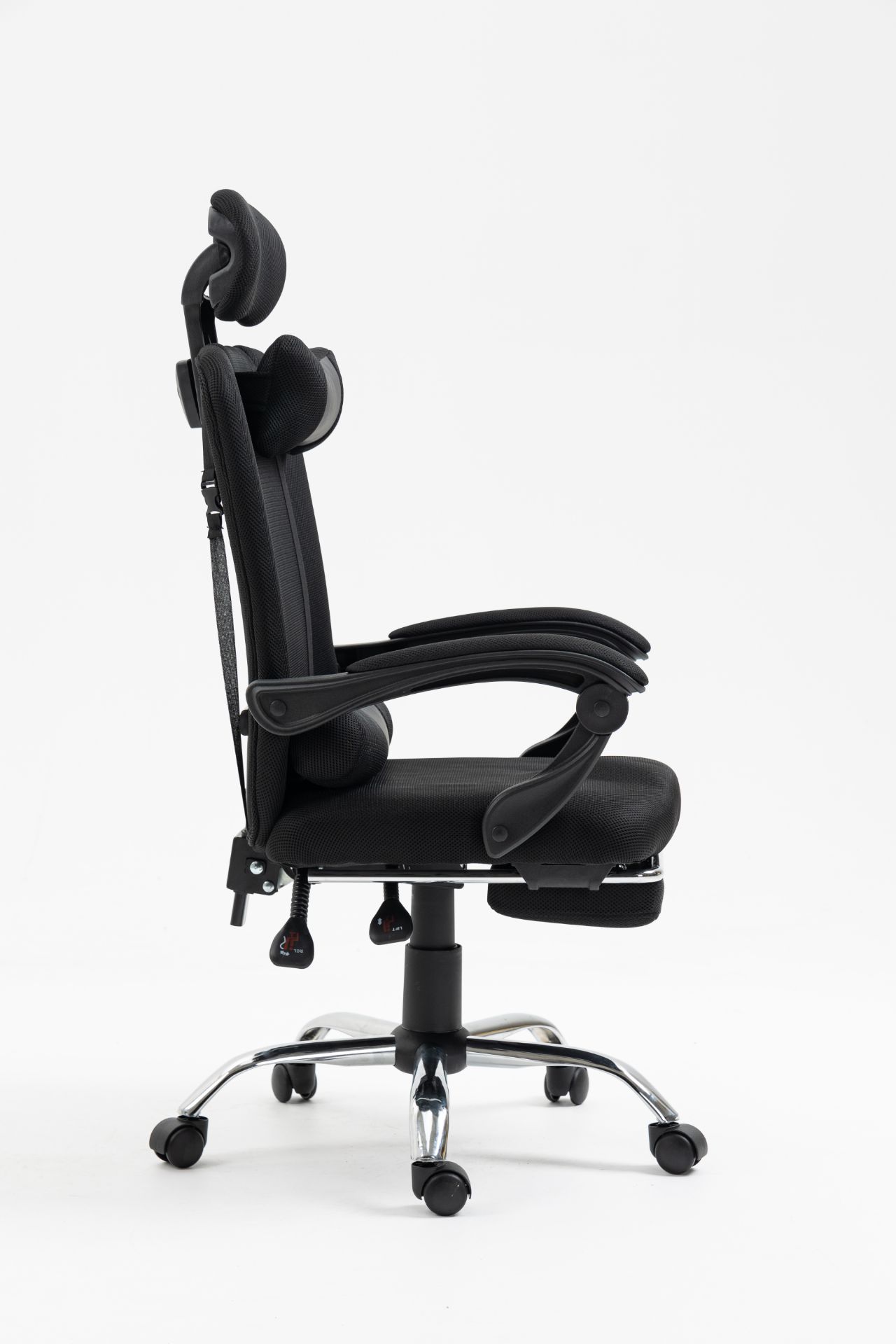 WILSON Office Chair with Footrest (Black)
