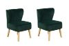 Picture of EVELYN Velvet Accent Chair (Green) - 2 Chairs in 1 Carton