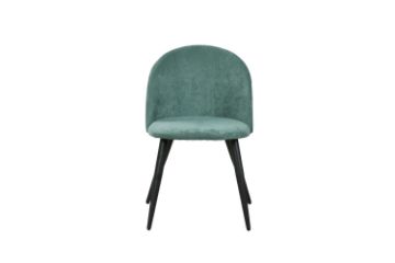 Picture of SOLIS Dining Chair with Black Metal Legs (Green)
