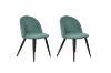 Picture of SOLIS Dining Chair with Black Metal Legs (Green)