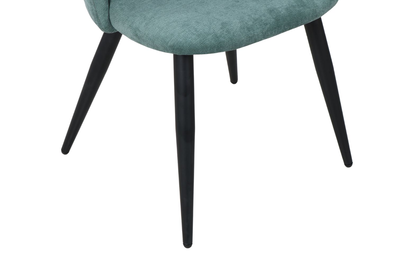 SOLIS Dining Chair with Black Metal Legs (Green)