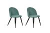 Picture of SOLIS Dining Chair with Black Metal Legs (Green) - Single