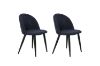 Picture of SOLIS Dining Chair with Black Metal Legs (Dark Blue)